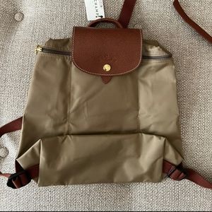 Longchamp Backpack Bag Khaki